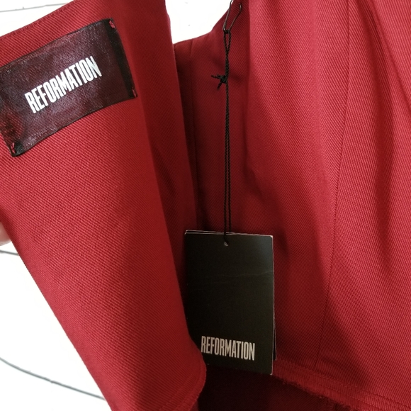 Reformation | Red Vix Dress NEW - Picture 6 of 8